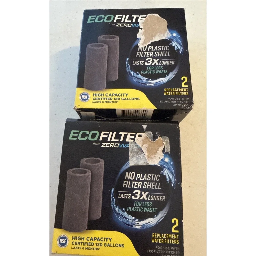 LOT OF 2 ECOFILTER from ZEROWATER 2-Pack Replacement Filters New